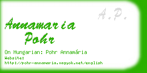 annamaria pohr business card